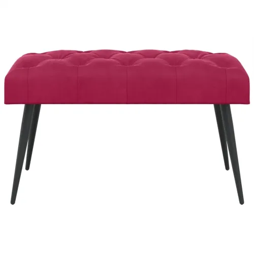 Klupa s gumbastim tkanjem Vinska crvena 80 x 40 x 46 cm Baršun - boja crnog vina 80 x 40 x 46 cm Cijena