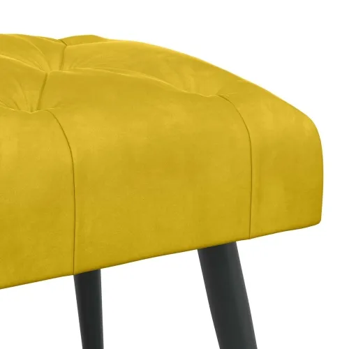 Klupa s gumbastim tkanjem Žuta 80 x 40 x 46 cm Baršun - Žuta 80 x 40 x 46 cm Cijena
