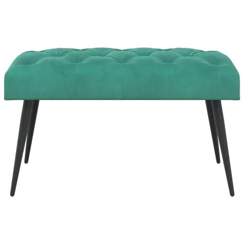 Klupa s gumbastim tkanjem Tirkizna 80 x 40 x 46 cm Baršun - Tirkizna 80 x 40 x 46 cm Cijena