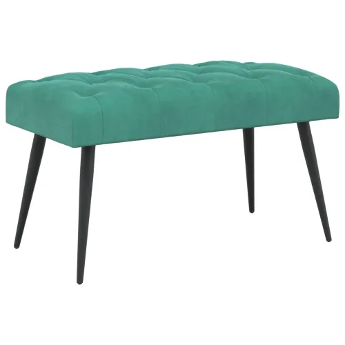 Klupa s gumbastim tkanjem Tirkizna 80 x 40 x 46 cm Baršun - Tirkizna 80 x 40 x 46 cm Cijena
