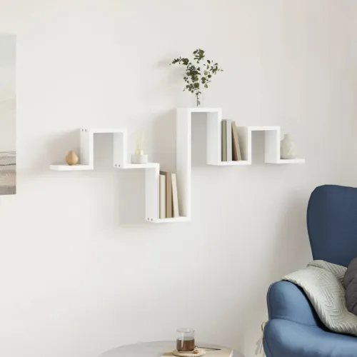 Zidna polica bijela 104,5 x 10 x 43 cm od konstruiranog drva - OUTLET - NEPREUZETO Cijena