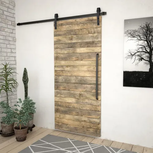 Gornja vodilica za klizna vrata SKIEN 200 cm, čelična, crna - OUTLET - NEPREUZETO Cijena