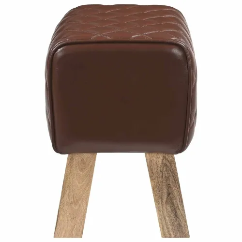 klupa 40 x 30 x 45 cm Prava koža Smeđa dijamantna - Smeđa dijamantna Cijena