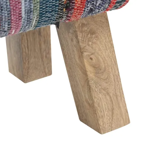 klupa 40 x 30 x 45 cm Prava koža Šareni - Šareni Cijena