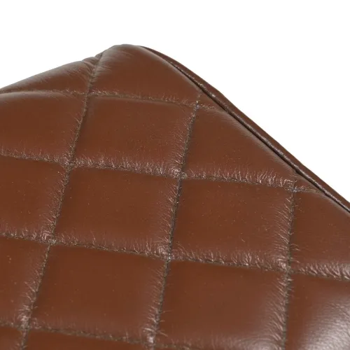 klupa 110 x 30 x 45 cm Prava koža Smeđa dijamantna - Smeđa dijamantna Cijena