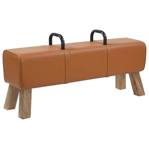 klupa Smeđa 110 x 30 x 45 cm Prava koža - Smeđa Cijena