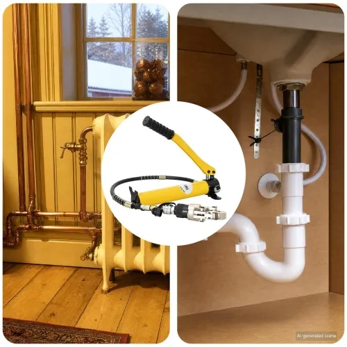 Hidraulični alat za stezanje cijevi 60 kN TH16-32 mm V12-28 mm - Hidraulične kliješta s pumpom i TH/V adapterima Cijena