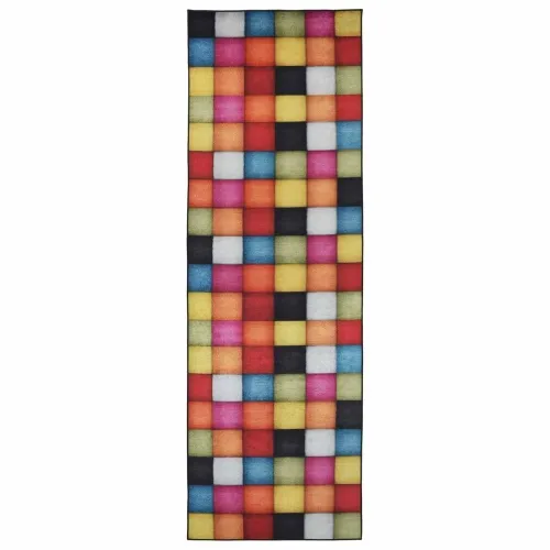 Traka za tepih LESAKA šareni 50 x 400 cm Dijamantni baršun - Šareni karirani uzorak 50 x 400 cm Cijena