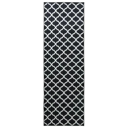 Traka za tepih LESAKA Crno i bijelo 100 x 100 cm - Crno-bijeli rombičasti uzorak 100 x 100 cm Cijena