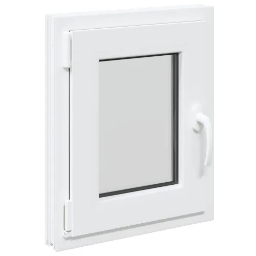 Unutarnja boja prozora u podrumu bijela RISOR 50 x 55 cm - Bijela 50 x 55 cm (Dvostruki sloj) Nagibanje i okretanje lijevo Cijena