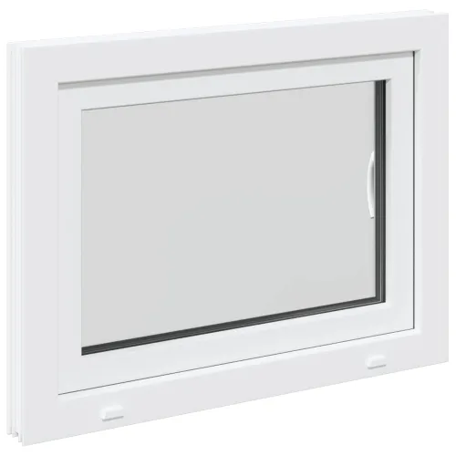 Unutarnja boja prozora u podrumu bijela RISOR 80 x 55 cm - Bijela 80 x 55 cm (Dvostruki sloj) Naginjanje i okretanje desno Cijena