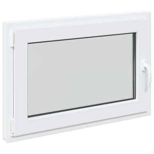 Unutarnja boja prozora u podrumu bijela RISOR 90 x 55 cm - Bijela 90 x 55 cm (Dvostruki sloj) Nagibanje i okretanje lijevo Cijena