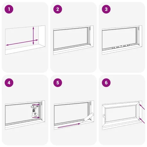 Unutarnja boja prozora u podrumu bijela RISOR 95 x 55 cm - Bijela 95 x 55 cm (Dvostruki sloj) Naginjanje i okretanje desno Cijena