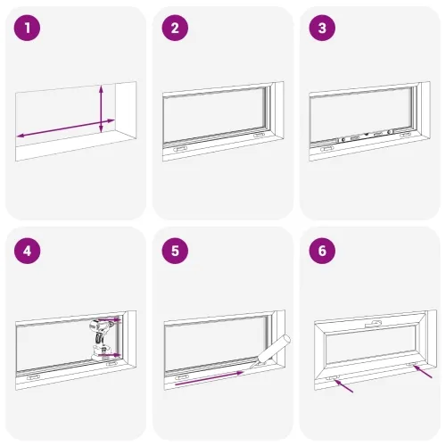 Unutarnja boja prozora u podrumu bijela RISOR 105 x 55 cm - Bijela 105 x 55 cm (Dvostruki sloj) Naginjanje i okretanje desno Cijena
