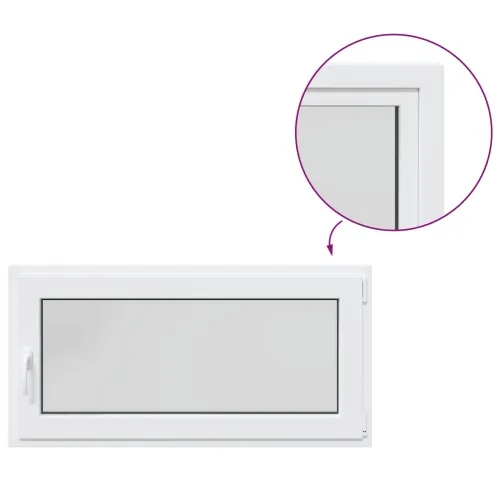 Unutarnja boja prozora u podrumu bijela RISOR 120 x 55 cm - Bijela 120 x 55 cm (Dvostruki sloj) Naginjanje i okretanje desno Cijena