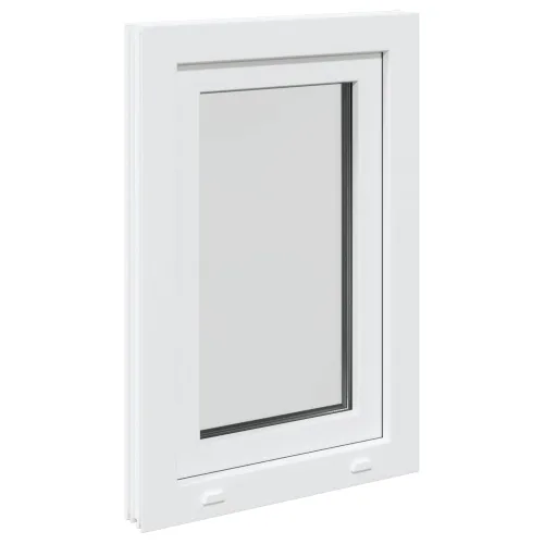 Unutarnja boja prozora u podrumu bijela RISOR 50 x 70 cm - Bijela 50 x 70 cm (Dvostruki sloj) Nagibanje i okretanje lijevo Cijena