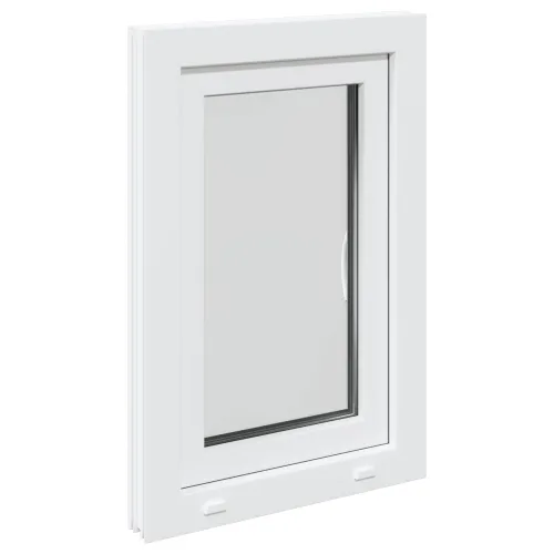 Unutarnja boja prozora u podrumu bijela RISOR 60 x 70 cm - Bijela 60 x 70 cm (Dvostruki sloj) Naginjanje i okretanje desno Cijena
