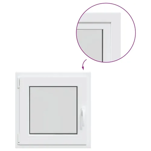 Unutarnja boja prozora u podrumu bijela RISOR 70 x 70 cm - Bijela 70 x 70 cm (Dvostruki sloj) Nagibanje i okretanje lijevo Cijena