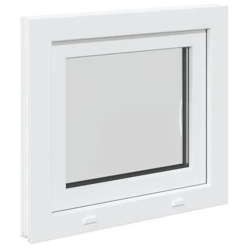 Unutarnja boja prozora u podrumu bijela RISOR 60 x 50 cm - Bijela 60 x 50 cm (Troslojni) Naginjanje i okretanje desno Cijena