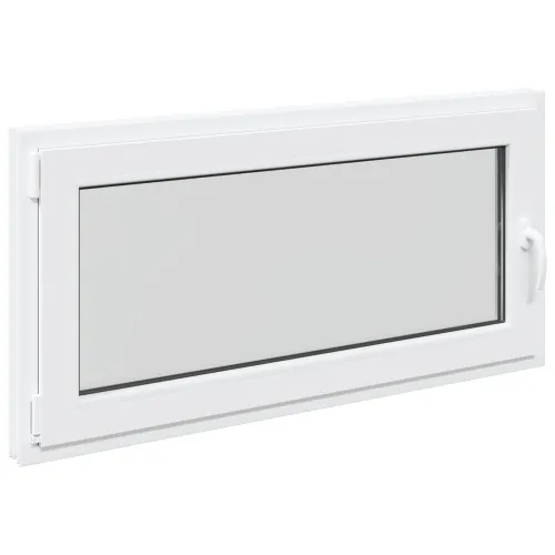 Unutarnja boja prozora u podrumu bijela RISOR 120 x 50 cm - Bijela 120 x 50 cm (Troslojni) Nagibanje i okretanje lijevo Cijena