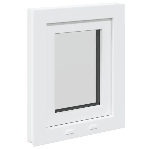 Unutarnja boja prozora u podrumu bijela RISOR 50 x 55 cm - Bijela 50 x 55 cm (Troslojni) Naginjanje i okretanje desno Cijena
