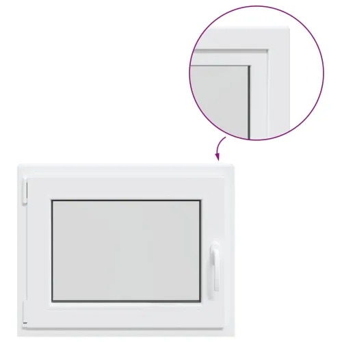 Unutarnja boja prozora u podrumu bijela RISOR 50 x 55 cm - Bijela 70 x 55 cm (Troslojni) Nagibanje i okretanje lijevo Cijena