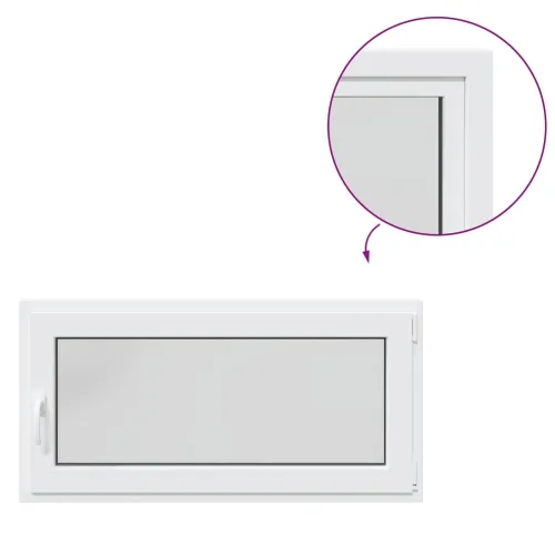 Unutarnja boja prozora u podrumu bijela RISOR 120 x 55 cm - Bijela 120 x 55 cm (Troslojni) Naginjanje i okretanje desno Cijena