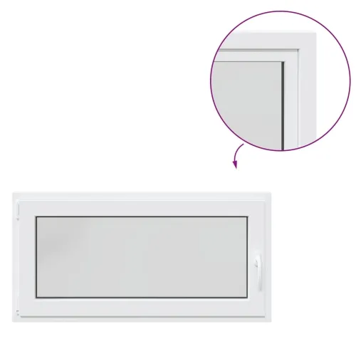 Unutarnja boja prozora u podrumu bijela RISOR 50 x 55 cm - Bijela 120 x 55 cm (Troslojni) Nagibanje i okretanje lijevo Cijena