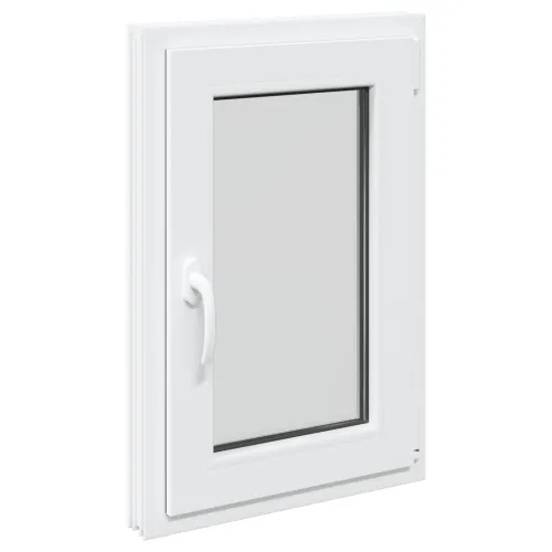 Unutarnja boja prozora u podrumu bijela RISOR 40 x 80 cm - Bijela 40 x 80 cm (Troslojni) Naginjanje i okretanje desno Cijena