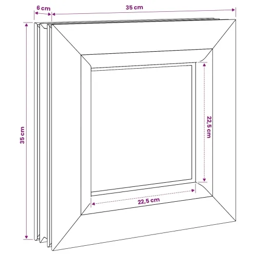 Unutarnja boja prozora podruma bijela RISOR 35 x 35 cm - 35 x 35 cm s trostrukim staklenjem Cijena