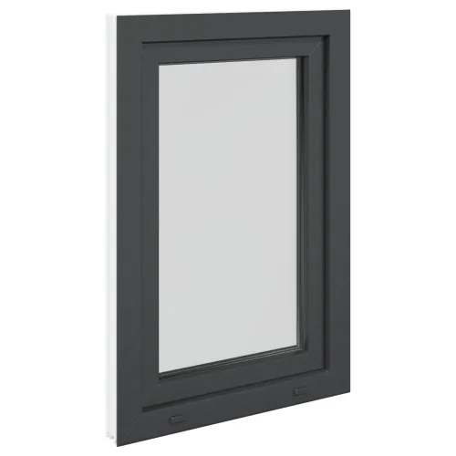 Unutarnja boja prozora u podrumu bijela RISOR 60 x 80 cm - Antracit 60 x 80 cm (DvoLayer) Nagibanje i okretanje lijevo Cijena