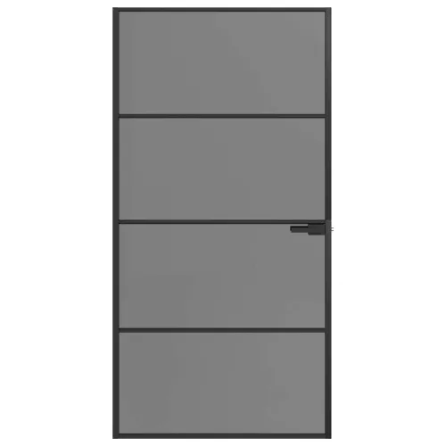 Unutarnja vrata 102,5 x 201,5 cm Kaljeno Staklo i Aluminij - Crna 102,5 x 201,5 cm 3 vodoravne šipke Cijena