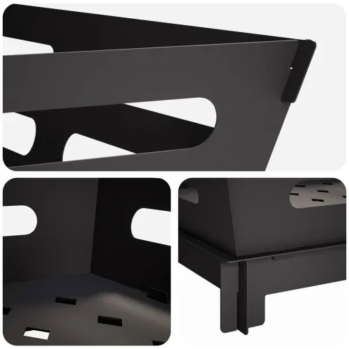 Kamin Crna 60 x 60 x 30 cm Čelik - Čelik 60 x 60 x 30 cm Cijena