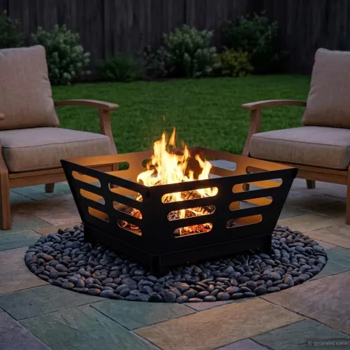 Kamin Crna 60 x 60 x 30 cm Čelik - Čelik 60 x 60 x 30 cm Cijena