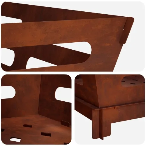 Kamin Rđa 60 x 60 x 30 cm Otporni čelik - Otporni čelik 60 x 60 x 30 cm Cijena
