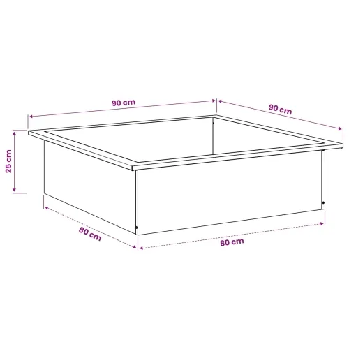 Prsten za vatru Crna 90 x 90 x 25 cm Čelik - Čelik 60 x 60 x 25 cm Cijena