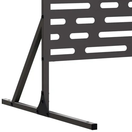 Zaslon za privatnost 100 x 50 x 180 cm Čelik Crna - Crna Linearni uzorak Cijena