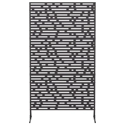 Zaslon za privatnost 100 x 50 x 180 cm Čelik Crna - Crna Linearni uzorak Cijena