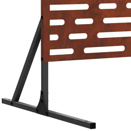 Zaslon za privatnost 100 x 50 x 180 cm Otporni čelik Rđa - Otporni čelik Linearni uzorak Cijena