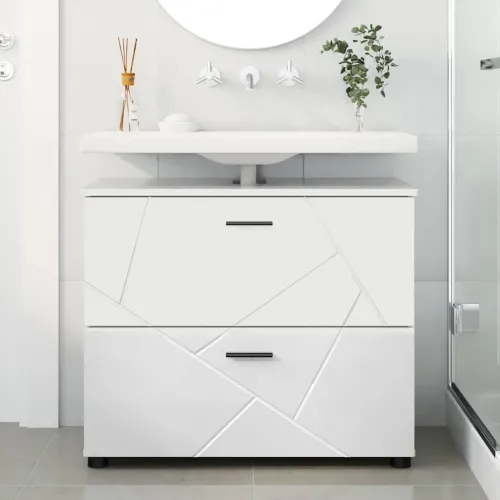 Kupaonski ormar s ladicama Visoki sjaj bijela 76,5 x 35 x 64 cm - Visoko sjajno bijela Cijena