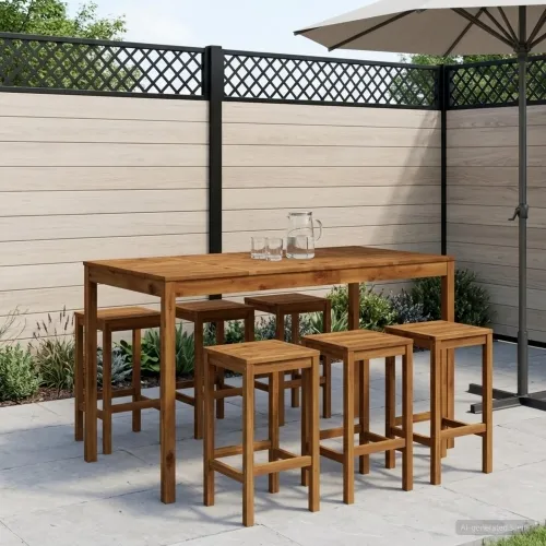 Stol za bar u vrtu Prirodna 180 x 88,5 x 105 cm - Prirodna 180 x 88,5 x 105 cm Cijena
