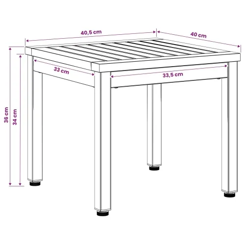Stolić za kavu Prirodna i crna 40 x 40,5 x 36 cm - 40 x 40,5 x 36 cm Prirodna i crna Cijena