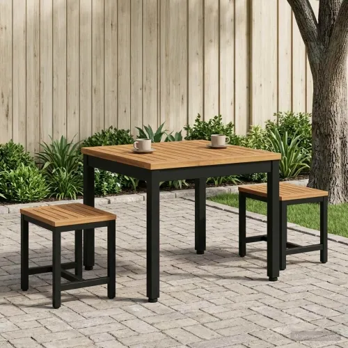 Stolić za kavu Prirodna i crna 50 x 48,5 x 36 cm - 50 x 48,5 x 36 cm Prirodna i crna Cijena
