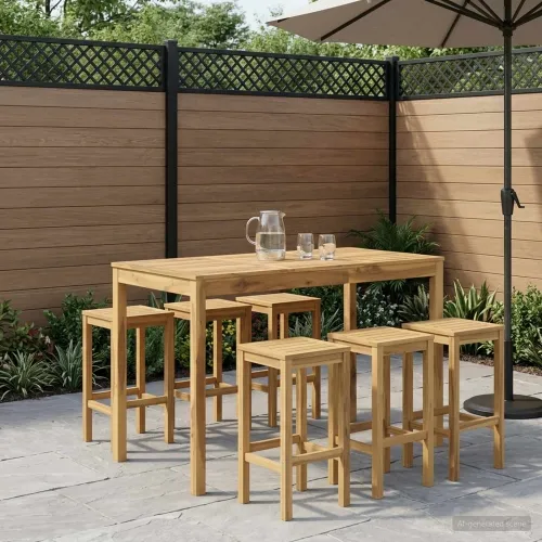 Stol za bar u vrtu Bijela 141 x 80,5 x 105 cm - Bijela 141 x 80,5 x 105 cm Cijena