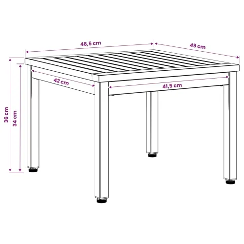 Stolić za kavu Bijela i crna 50 x 48,5 x 36 cm - 50 x 48,5 x 36 cm Bijela i crna Cijena