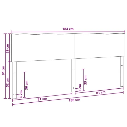 Uzglavlje s prirodnim rubom ROSTOCK Tamno smeđa 180 cm - Tamno smeđa 180 cm Cijena