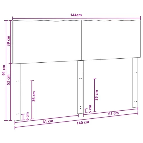 Uzglavlje s prirodnim rubom ROSTOCK Bjeljenje 140 cm - Bjeljenje 140 cm Cijena