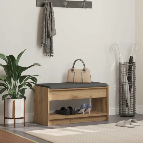 Klupa za cipele s jastučićem Hrast artisan 83 x 38 x 45 cm - 83 x 38 x 45 cm Cijena