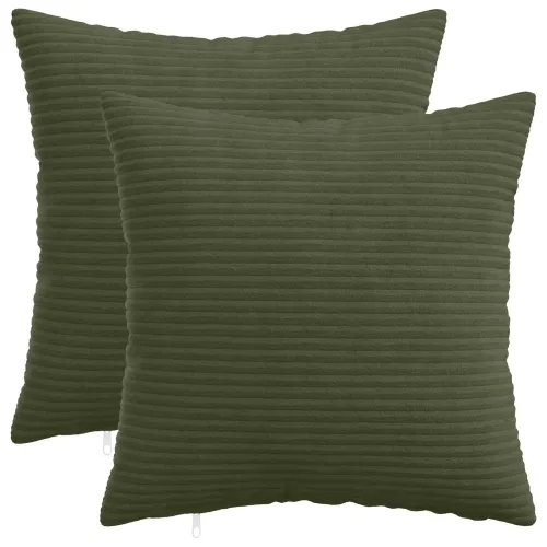 Presvlaka za jastuk 2 pcs HEERLEN Zelena 40 x 40 cm Kord - Zelena 40 x 40 cm 2 Cijena