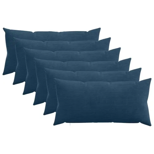 Presvlaka za jastuk 6 pcs HEERLEN Mornarsko plava 40 x 80 cm - Modra 40 x 80 cm 6 Cijena